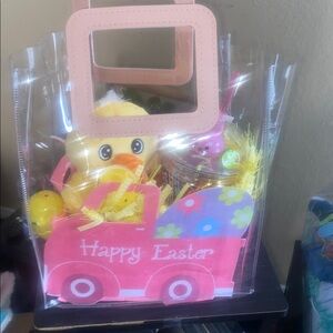 Easter Themed Gift Bag with Pink and Yellow Accents